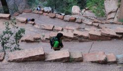 Subida en curvas con piedras en Zion