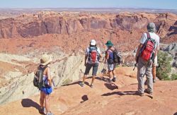 El cráter en Canyonlands