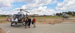 Sobrevolando el Gran Cañón en helicóptero