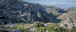 Curvas en la carretera de la sierra de Tramontana